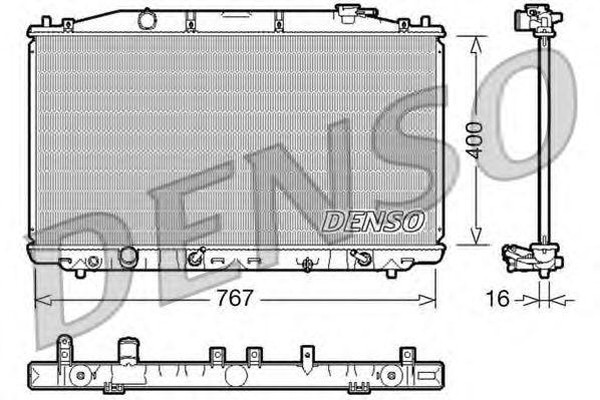 Радиатор охлаждения HONDA Accord Denso DRM40025