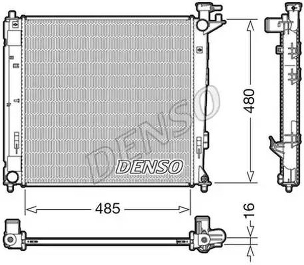 Радиатор охлаждения HYUNDAI ix35 Denso DRM41008