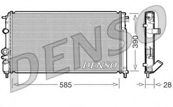 Радиатор охлаждения RENAULT Megane Denso DRM23052