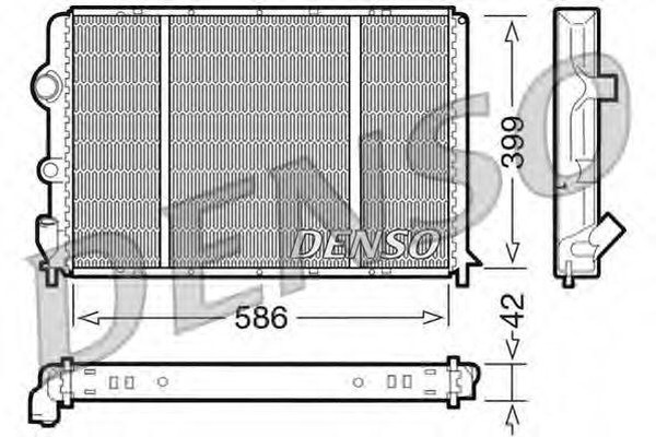 Радиатор охлаждения RENAULT Megane Denso DRM23051