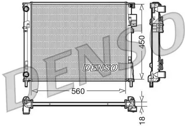 Радиатор охлаждения NISSAN Primastar Denso DRM23095