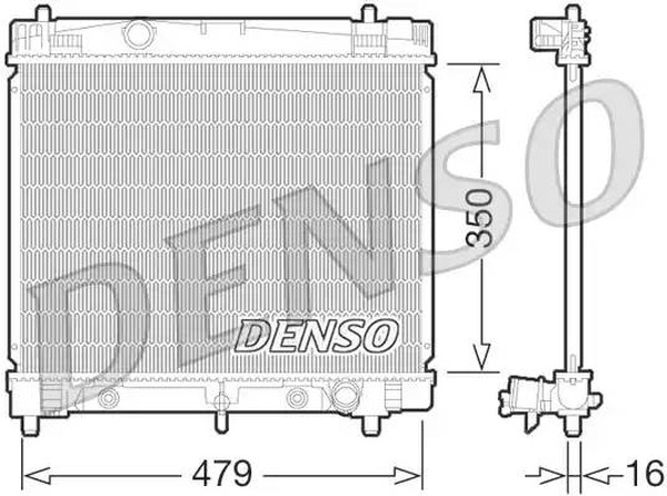 Радиатор охлаждения DAIHATSU Charade Denso DRM50070