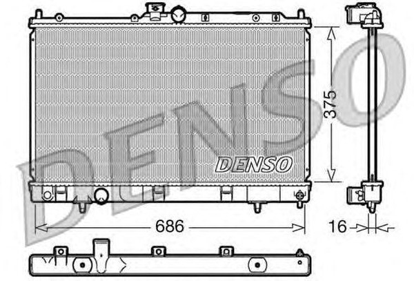 Радиатор охлаждения MITSUBISHI Lancer Denso DRM45025