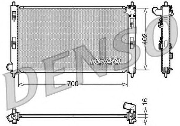 Радиатор охлаждения MITSUBISHI Lancer Denso DRM45023