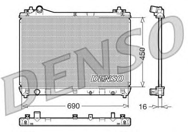 Радиатор охлаждения SUZUKI Grand Vitara Denso DRM47011