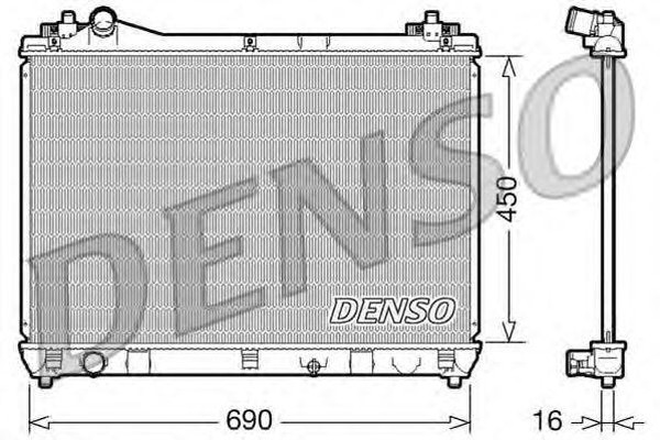 Радиатор охлаждения SUZUKI Grand Vitara Denso DRM47016