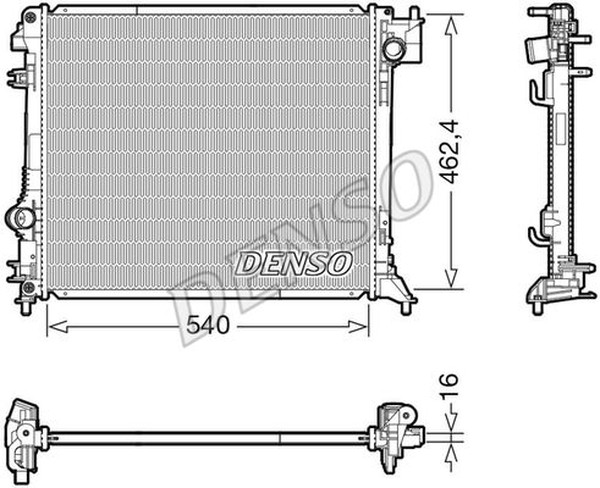 Радиатор охлаждения NISSAN Qashqai Denso DRM46062