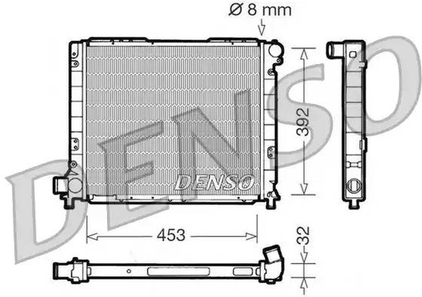 Радиатор охлаждения FIAT Croma Denso DRM09052