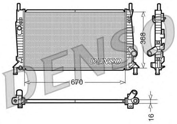 Радиатор охлаждения FORD C-Max Denso DRM10075