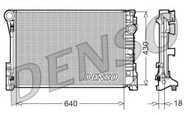 Радиатор охлаждения MERCEDES C-CLASS Denso DRM17111