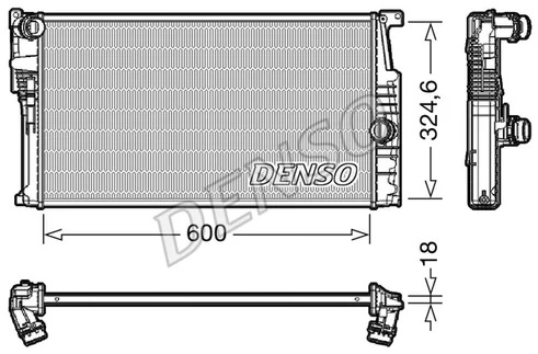 Радиатор охлаждения BMW 1 Denso DRM05017