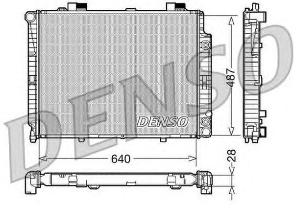 Радиатор охлаждения MERCEDES E-CLASS Denso DRM17088