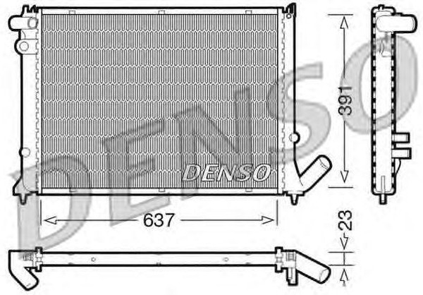 Радиатор охлаждения CITROEN Xantia Denso DRM21050