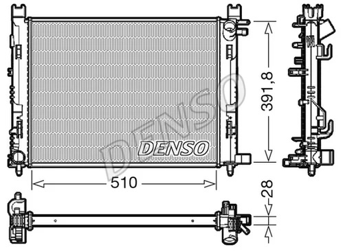 Радиатор охлаждения RENAULT Captur Denso DRM23109