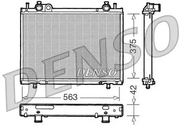 Радиатор охлаждения FIAT Brava Denso DRM09021