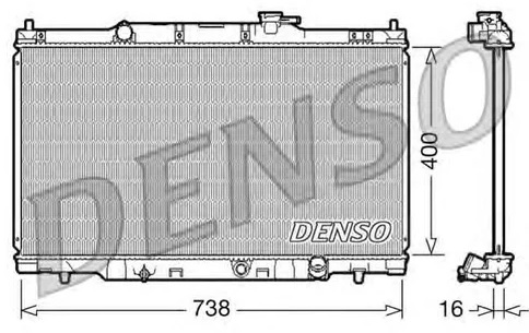 Радиатор охлаждения HONDA CR-V Denso DRM40011