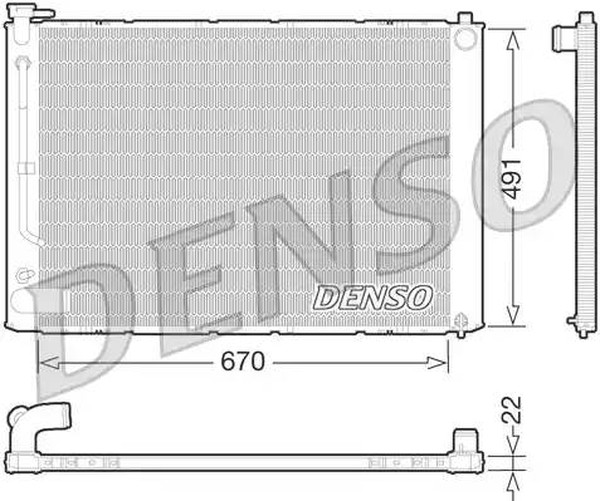 Радиатор охлаждения LEXUS RX Denso DRM51011