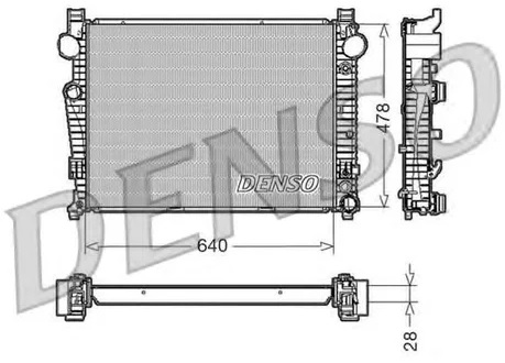 Радиатор охлаждения MERCEDES S-CLASS Denso DRM17092