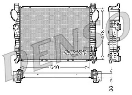 Радиатор охлаждения MERCEDES CL Denso DRM17094