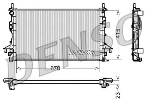 Радиатор охлаждения RENAULT LAGUNA Denso DRM23083