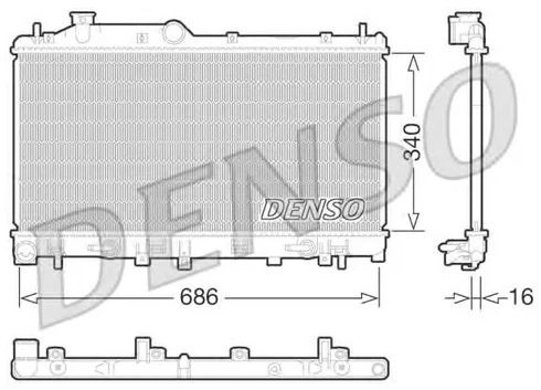 Радиатор охлаждения SUBARU Legacy Denso DRM36015