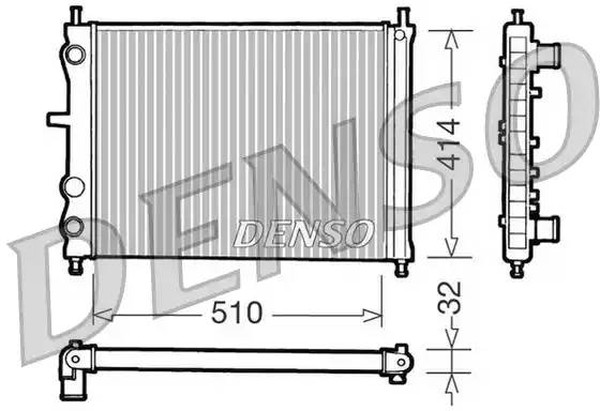 Радиатор охлаждения FIAT BRAVA Denso DRM09020