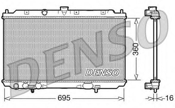 Радиатор охлаждения NISSAN ALMERA Denso DRM46025