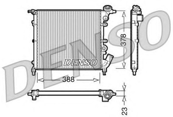 Радиатор охлаждения RENAULT 19 Denso DRM23002