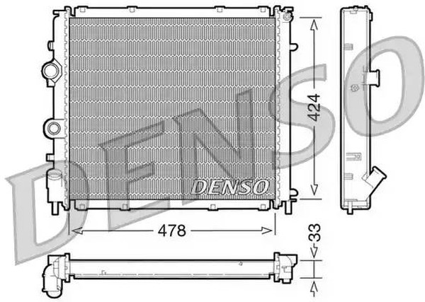 Радиатор охлаждения RENAULT KANGOO Denso DRM23030