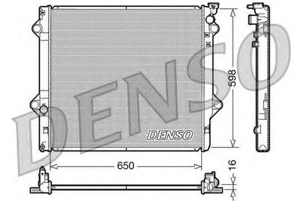 Радиатор охлаждения TOYOTA Land Cruiser Prado Denso DRM50048