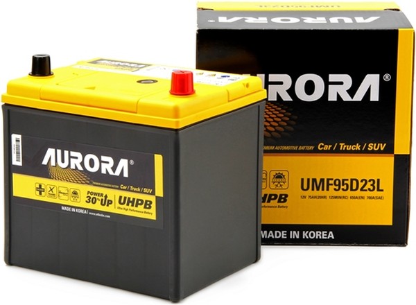 Аккумуляторная батарея UMF AURORA UMF95D23L (12В, 75А/ч)