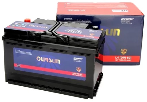 Аккумуляторная батарея SMF OURSUN L4 (DIN-80) (12В, 80А/ч)