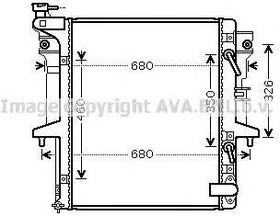 Радиатор охлаждения MITSUBISHI L200 AVA MT 2204