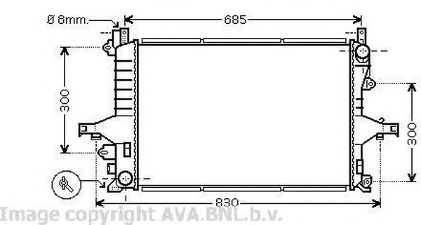 Радиатор охлаждения VOLVO S60 AVA VO 2116