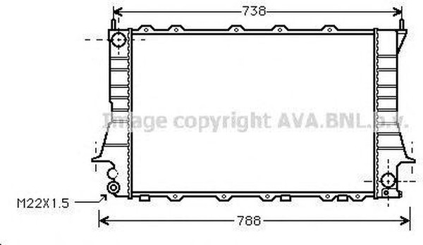 Радиатор охлаждения Audi 100 AVA AIA2083