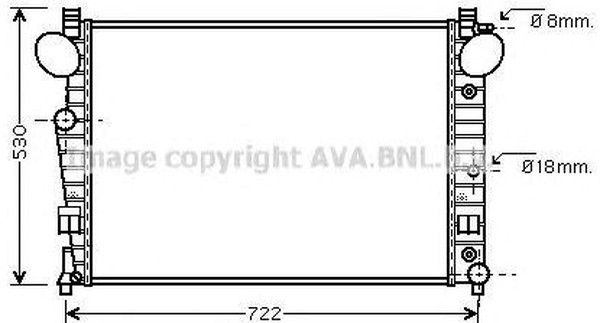 Радиатор охлаждения Mercedes S AVA MSA2308