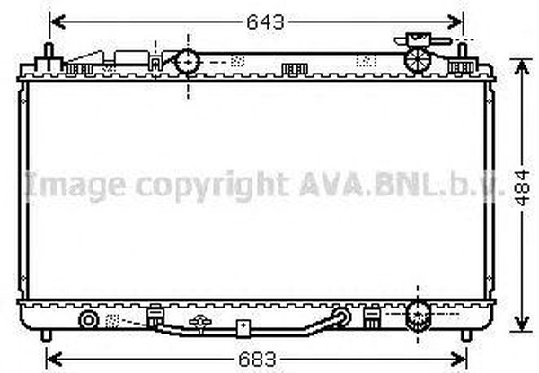 Радиатор охлаждения Toyota Camry AVA TO 2464