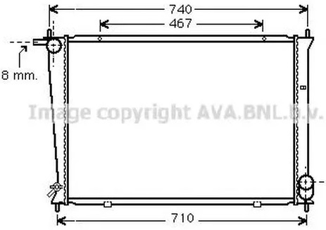 Радиатор охлаждения HYUNDAI H-1 AVA HYA2148