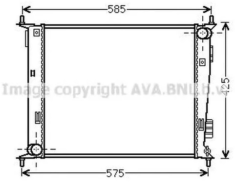 Радиатор охлаждения KIA Soul AVA KA 2135