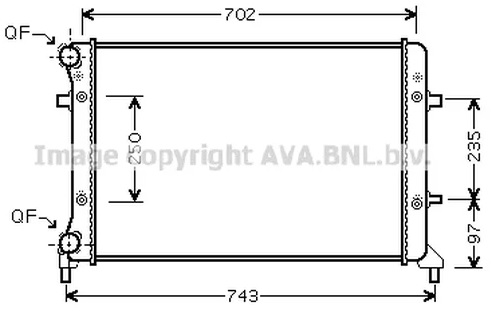 Радиатор охлаждения AUDI A3 AVA VN 2205