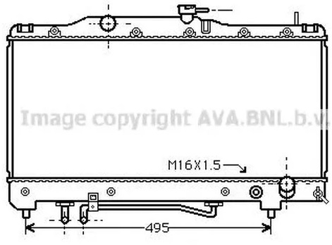 Радиатор охлаждения TOYOTA Carina AVA TO 2205
