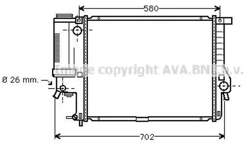 Радиатор охлаждения BMW 5 AVA BWA2201