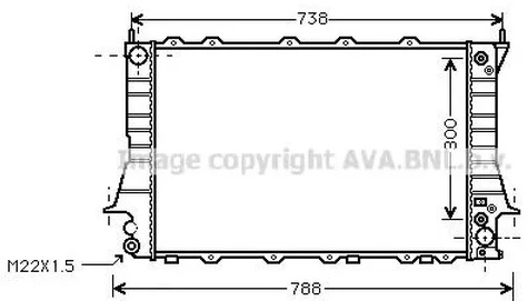 Радиатор охлаждения Audi 100 AVA AIA2084