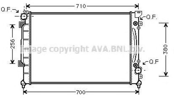Радиатор охлаждения Audi A6 AVA AIA2157