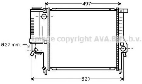 Радиатор охлаждения BMW 3 AVA BW 2139
