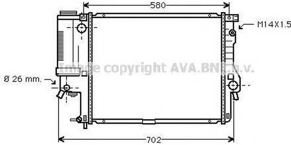 Радиатор охлаждения BMW 5 AVA BWA2186