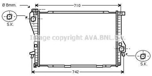 Радиатор охлаждения BMW 5 AVA BWA2233