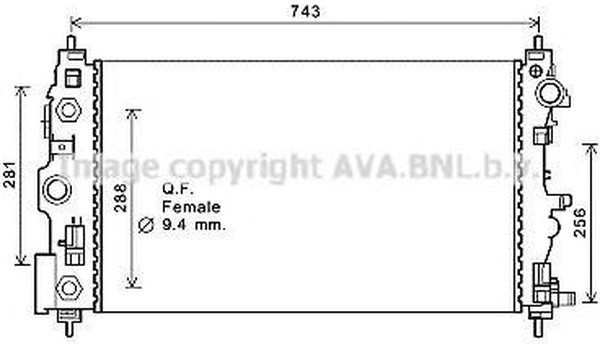 Радиатор охлаждения Chevrolet Cruze AVA CT 2046