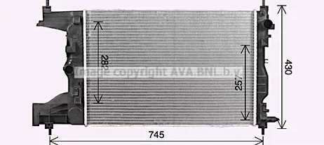 Радиатор охлаждения Chevrolet Cruze AVA CT 2072