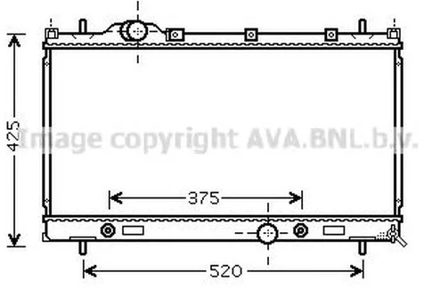 Радиатор охлаждения Chrysler Neon AVA CR 2087